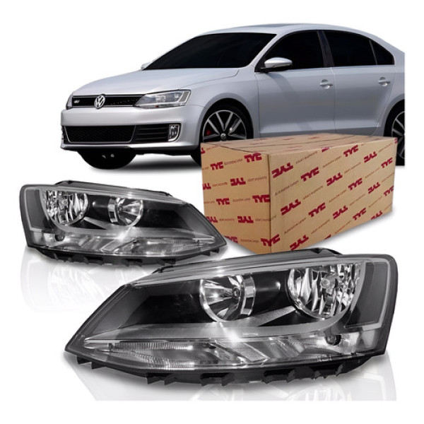 Farol Jetta 2011 2012 2013 Mascara Negra Tyc