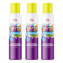 Kit 3 Tinta Spray Amarelo Brasil Para Cabelos Lavável 150ml