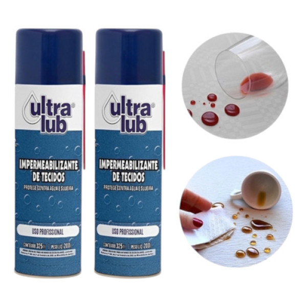 Kit 2 Impermeabilizante Ultra Lub Para Tecidos 325ml